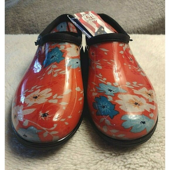 Sloggers Garden Shoes Slip On Comfort Waterproof Flowers Size 6 NEW - Picture 4 of 8